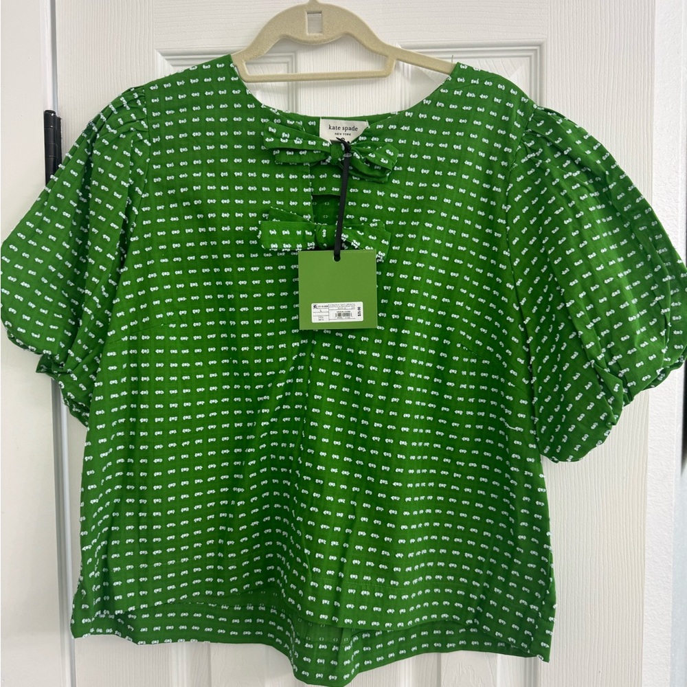 Kate spade for Target. Green Patterned Women's Top size L